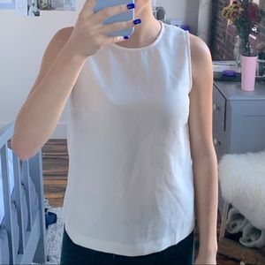 Banana Republic White Sleeveless Blouse
